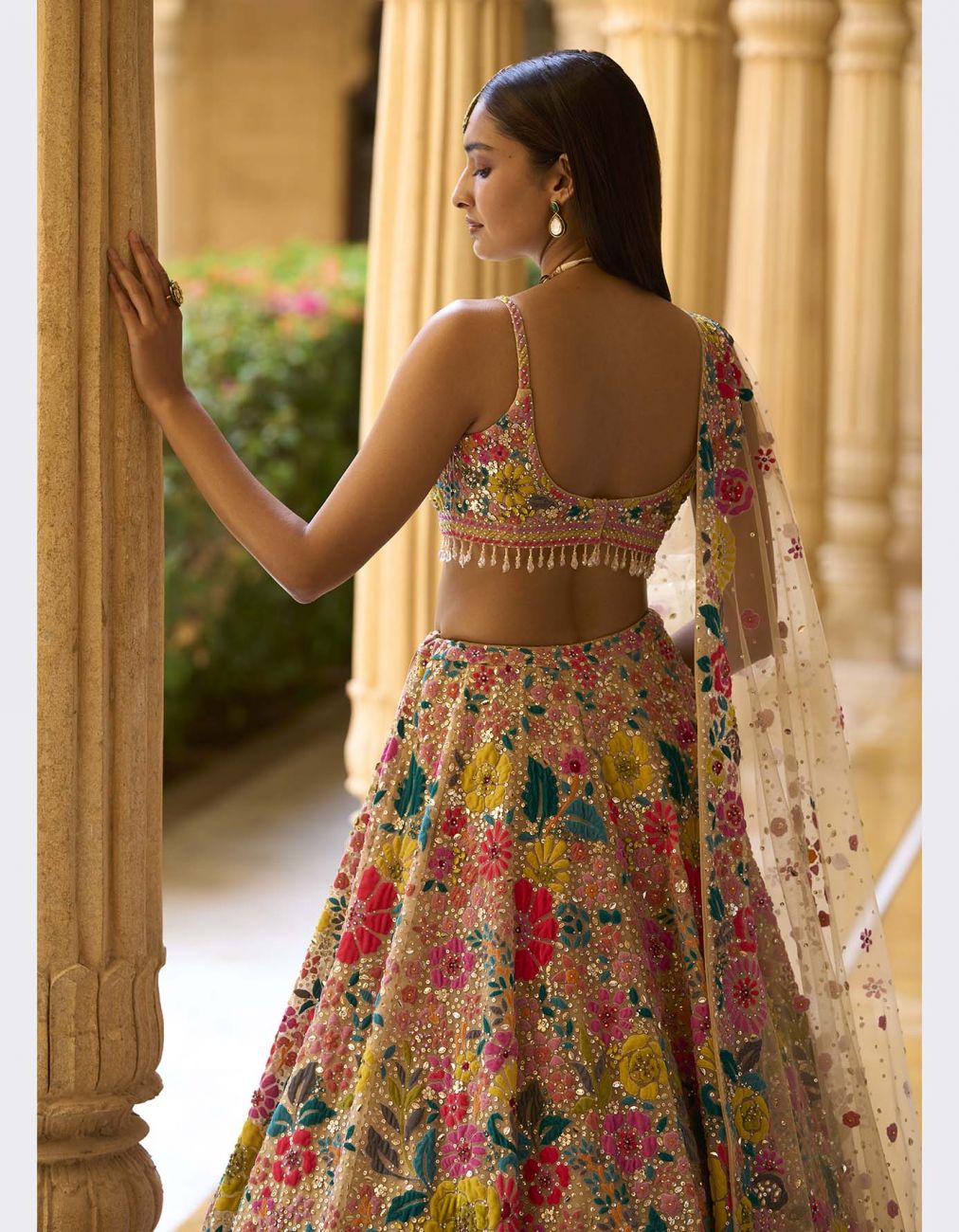 Bollywood Style Multicolor Embroidery Lehenga Choli