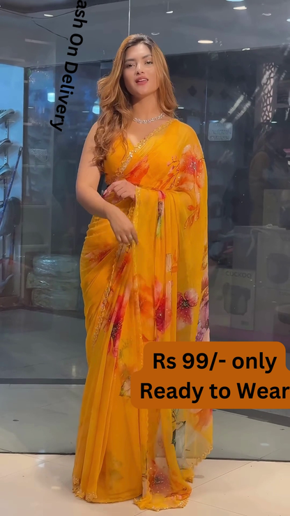 Shiffon Printed Saree