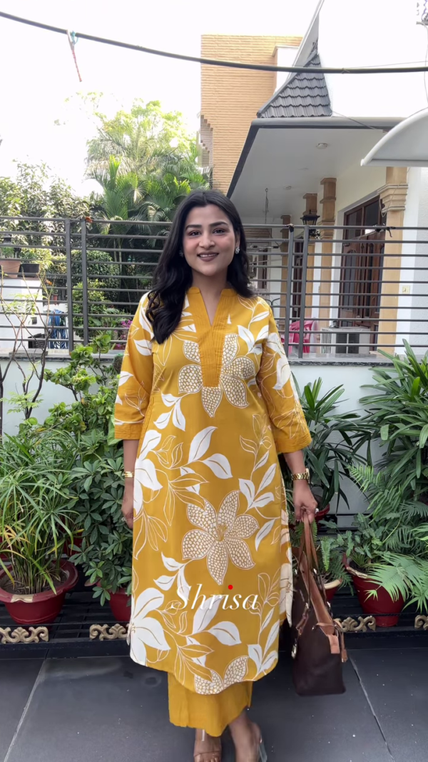 🌼 Mustard Bloom Everyday Kurta Set – Effortless Style, Maximum Comfort 🌿