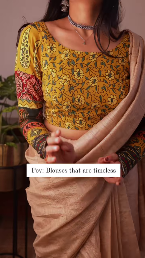 🧵 Timeless Elegance – Ajrakh-Inspired Blouse for the Modern Muse ✨ - Image 3