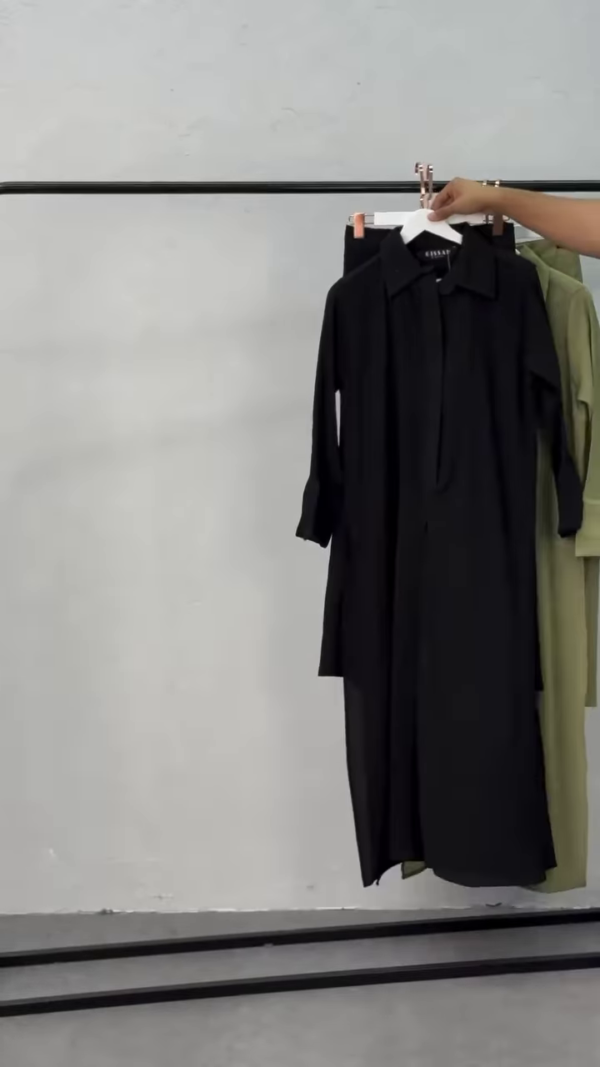 🌿 Effortless Chic – Solid Shirt-Style Co-ord Set - Image 6