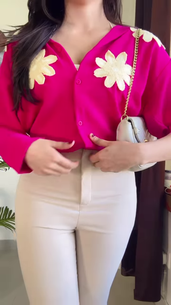 Blossom Delight V-Neck Kaftan - Summer Statement Piece - Image 3
